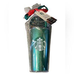 New Starbucks Grande Green Glitter Holiday Cup 2021 Coffee Not Included